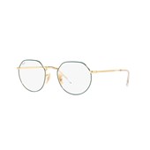 Óculos de Grau Ray Ban Jack RB6465 3136 51 Dourado com Verde