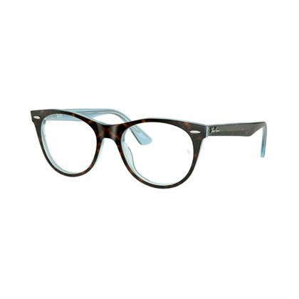 Óculos de Grau Ray Ban Wayfarer II RB2185V 5883 52 Demi Azul